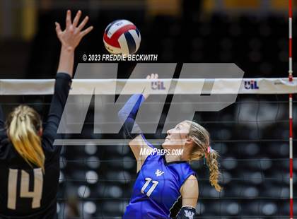 Thumbnail 1 in Windthorst vs. Crawford (UIL 2A Volleyball Semi-Final) photogallery.