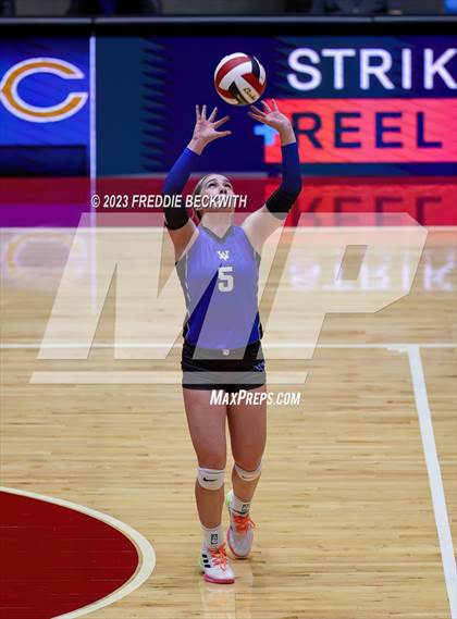 Thumbnail 2 in Windthorst vs. Crawford (UIL 2A Volleyball Semi-Final) photogallery.