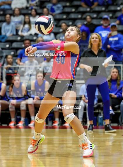 Thumbnail 1 in Windthorst vs. Crawford (UIL 2A Volleyball Semi-Final) photogallery.