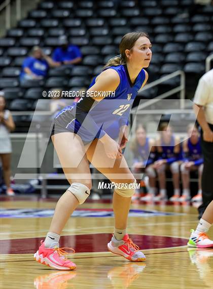Thumbnail 2 in Windthorst vs. Crawford (UIL 2A Volleyball Semi-Final) photogallery.