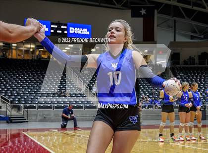 Thumbnail 2 in Windthorst vs. Crawford (UIL 2A Volleyball Semi-Final) photogallery.