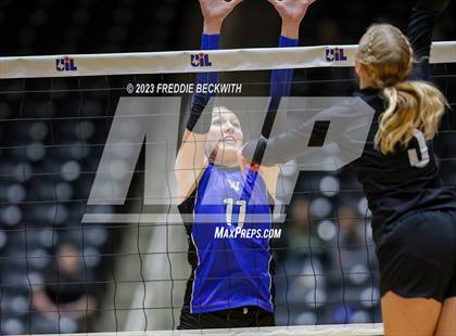 Thumbnail 1 in Windthorst vs. Crawford (UIL 2A Volleyball Semi-Final) photogallery.