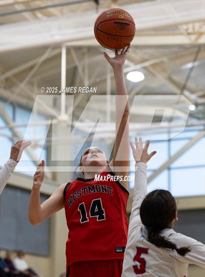 Thumbnail 3 in Hillsdale vs. Westmont (CIF CCS D2 Girls Basketball Quarterfinal) photogallery.