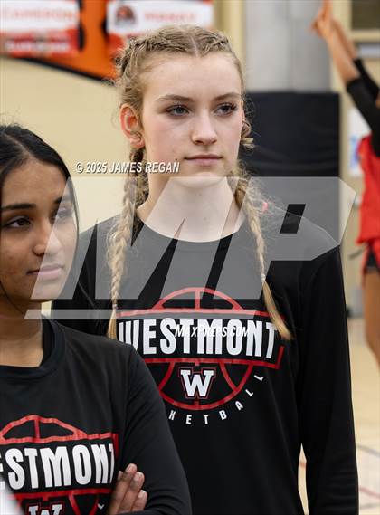 Thumbnail 1 in Hillsdale vs. Westmont (CIF CCS D2 Girls Basketball Quarterfinal) photogallery.