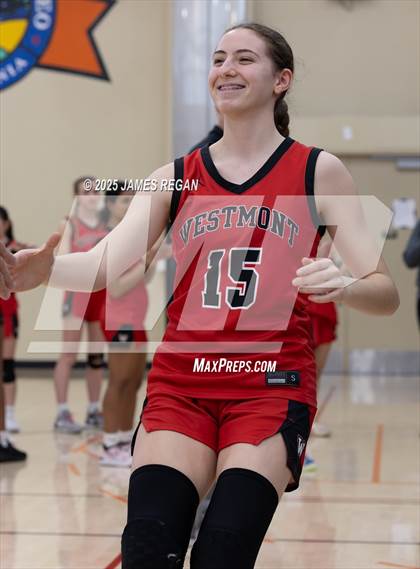 Thumbnail 3 in Hillsdale vs. Westmont (CIF CCS D2 Girls Basketball Quarterfinal) photogallery.