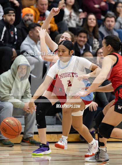 Thumbnail 3 in Hillsdale vs. Westmont (CIF CCS D2 Girls Basketball Quarterfinal) photogallery.