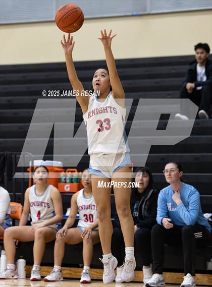 Thumbnail 2 in Hillsdale vs. Westmont (CIF CCS D2 Girls Basketball Quarterfinal) photogallery.
