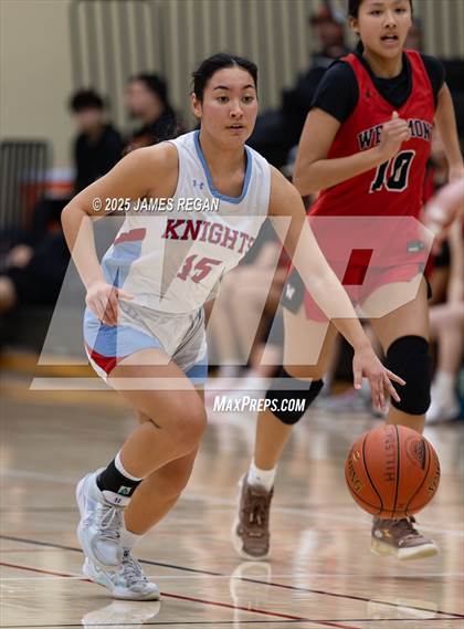 Thumbnail 1 in Hillsdale vs. Westmont (CIF CCS D2 Girls Basketball Quarterfinal) photogallery.