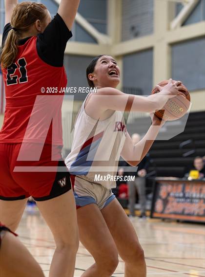 Thumbnail 2 in Hillsdale vs. Westmont (CIF CCS D2 Girls Basketball Quarterfinal) photogallery.