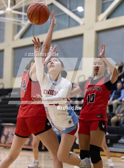 Thumbnail 1 in Hillsdale vs. Westmont (CIF CCS D2 Girls Basketball Quarterfinal) photogallery.