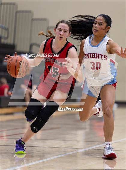Thumbnail 2 in Hillsdale vs. Westmont (CIF CCS D2 Girls Basketball Quarterfinal) photogallery.
