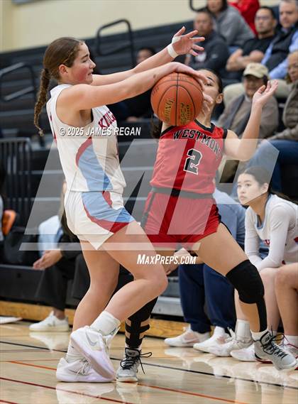 Thumbnail 1 in Hillsdale vs. Westmont (CIF CCS D2 Girls Basketball Quarterfinal) photogallery.