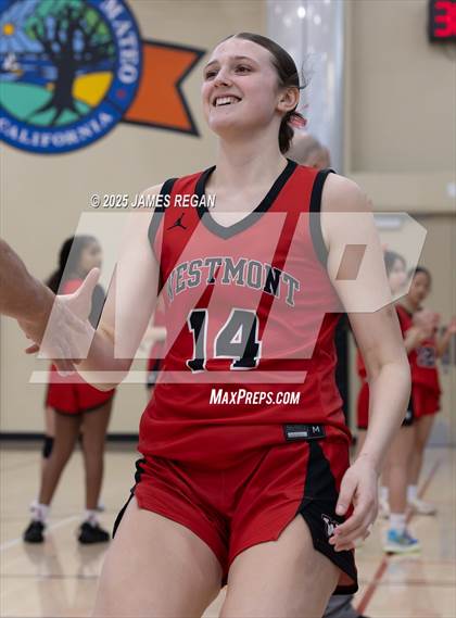 Thumbnail 2 in Hillsdale vs. Westmont (CIF CCS D2 Girls Basketball Quarterfinal) photogallery.