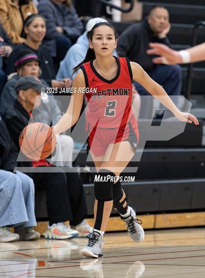 Thumbnail 2 in Hillsdale vs. Westmont (CIF CCS D2 Girls Basketball Quarterfinal) photogallery.
