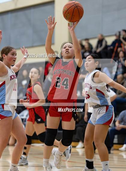 Thumbnail 3 in Hillsdale vs. Westmont (CIF CCS D2 Girls Basketball Quarterfinal) photogallery.