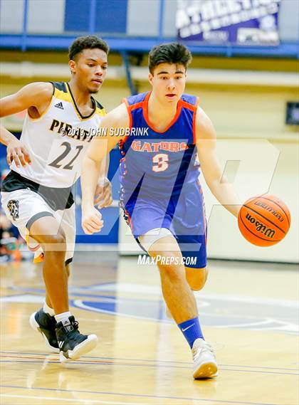Thumbnail 3 in Greenbrier Christian Academy vs Perquimans (Robert L. Vaughan Border Clash Basketball Invitational) photogallery.