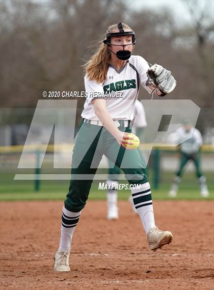 Thumbnail 3 in Prosper vs. Bridgeland (NFCA Texas High School Leadoff Classic) photogallery.