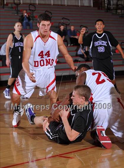 Thumbnail 1 in Cathedral vs The Rock Academy (MaxPreps Holiday Classic) photogallery.