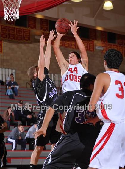 Thumbnail 3 in Cathedral vs The Rock Academy (MaxPreps Holiday Classic) photogallery.
