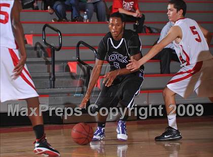 Thumbnail 2 in Cathedral vs The Rock Academy (MaxPreps Holiday Classic) photogallery.