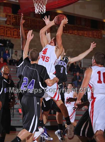 Thumbnail 2 in Cathedral vs The Rock Academy (MaxPreps Holiday Classic) photogallery.