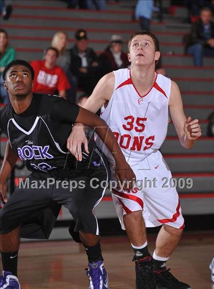 Thumbnail 1 in Cathedral vs The Rock Academy (MaxPreps Holiday Classic) photogallery.