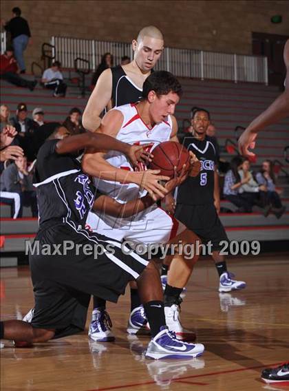 Thumbnail 3 in Cathedral vs The Rock Academy (MaxPreps Holiday Classic) photogallery.