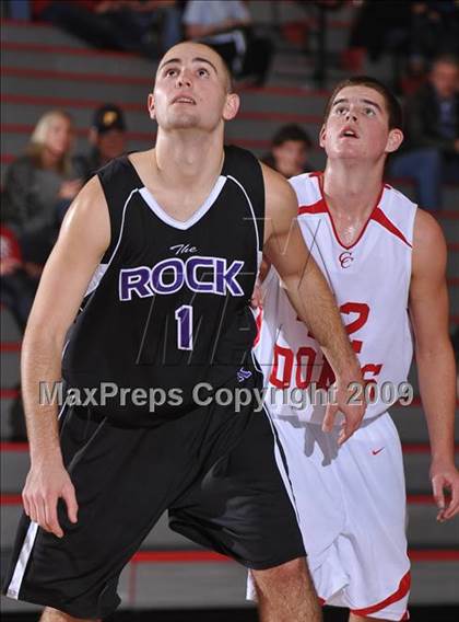Thumbnail 3 in Cathedral vs The Rock Academy (MaxPreps Holiday Classic) photogallery.