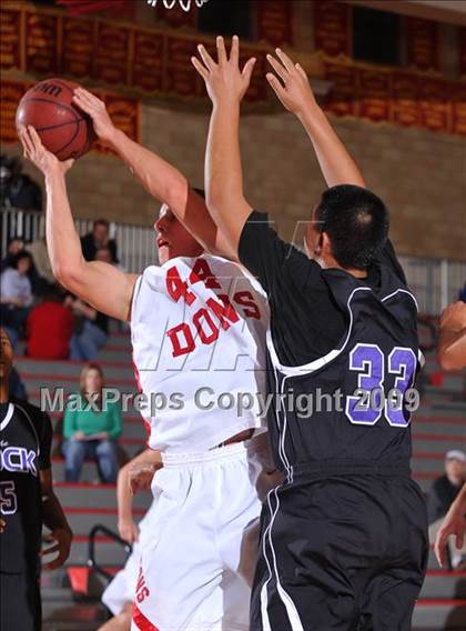 Thumbnail 1 in Cathedral vs The Rock Academy (MaxPreps Holiday Classic) photogallery.