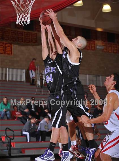 Thumbnail 2 in Cathedral vs The Rock Academy (MaxPreps Holiday Classic) photogallery.
