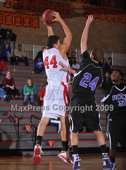 Thumbnail 1 in Cathedral vs The Rock Academy (MaxPreps Holiday Classic) photogallery.