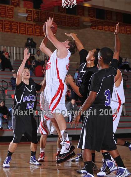 Thumbnail 3 in Cathedral vs The Rock Academy (MaxPreps Holiday Classic) photogallery.