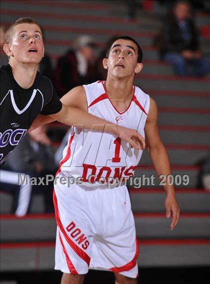Thumbnail 2 in Cathedral vs The Rock Academy (MaxPreps Holiday Classic) photogallery.