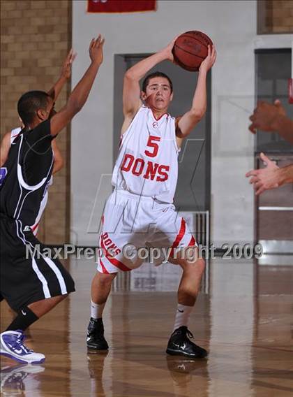 Thumbnail 3 in Cathedral vs The Rock Academy (MaxPreps Holiday Classic) photogallery.
