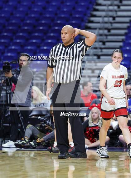 Thumbnail 3 in Wagner vs. Liberty (UIL 5A Basketball State Semifinal) photogallery.