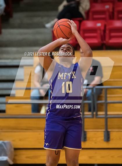 Thumbnail 2 in Liberty Christian vs Marble Falls (2021 Chicken Express Holiday Extravaganza) photogallery.