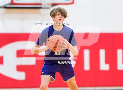 Thumbnail 2 in Liberty Christian vs Marble Falls (2021 Chicken Express Holiday Extravaganza) photogallery.