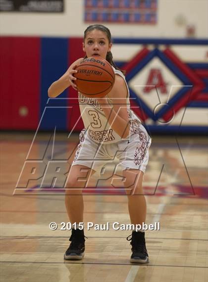 Thumbnail 3 in Boulder Creek vs Mountain View (Arcadia Lady Hoops Tournament) photogallery.