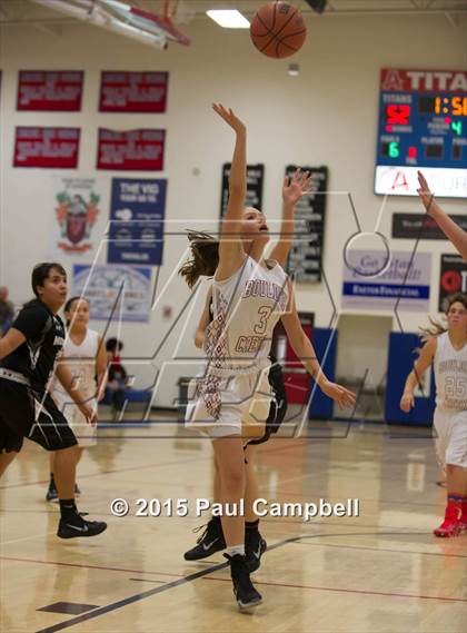Thumbnail 1 in Boulder Creek vs Mountain View (Arcadia Lady Hoops Tournament) photogallery.
