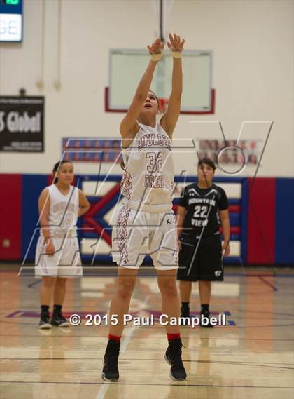 Thumbnail 1 in Boulder Creek vs Mountain View (Arcadia Lady Hoops Tournament) photogallery.