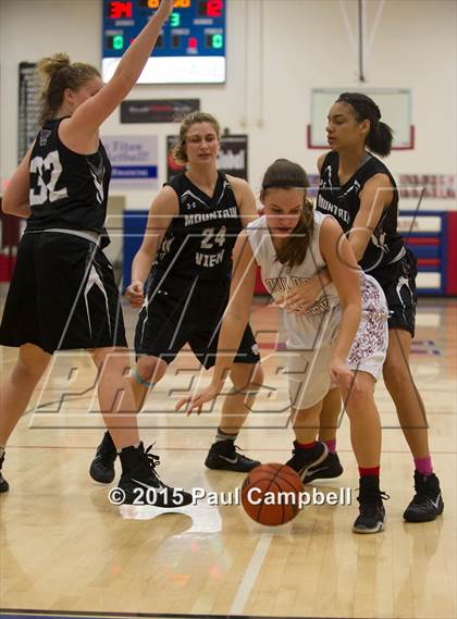 Thumbnail 3 in Boulder Creek vs Mountain View (Arcadia Lady Hoops Tournament) photogallery.