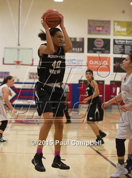 Thumbnail 2 in Boulder Creek vs Mountain View (Arcadia Lady Hoops Tournament) photogallery.