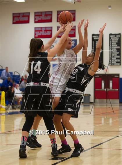 Thumbnail 1 in Boulder Creek vs Mountain View (Arcadia Lady Hoops Tournament) photogallery.