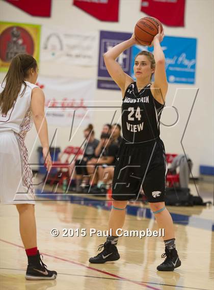 Thumbnail 2 in Boulder Creek vs Mountain View (Arcadia Lady Hoops Tournament) photogallery.