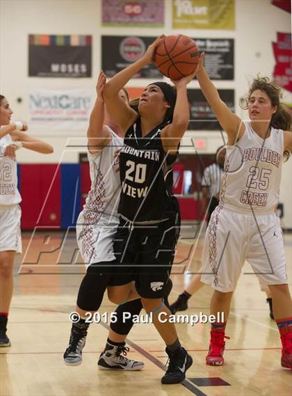 Thumbnail 3 in Boulder Creek vs Mountain View (Arcadia Lady Hoops Tournament) photogallery.