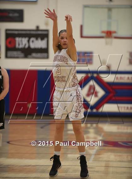 Thumbnail 1 in Boulder Creek vs Mountain View (Arcadia Lady Hoops Tournament) photogallery.