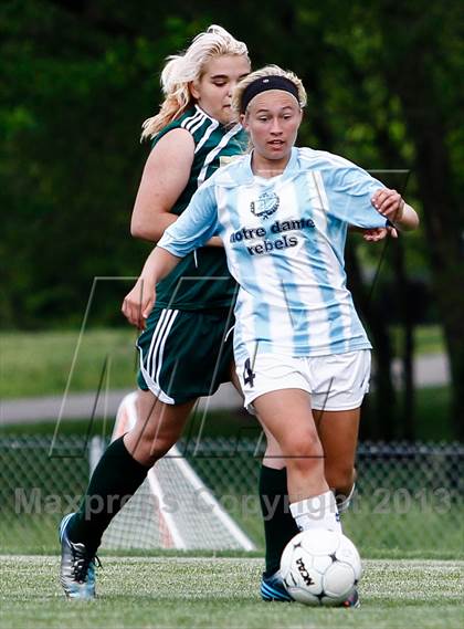 Thumbnail 3 in Notre Dame vs Bayless (MSHSAA Class 1 District 2 Final) photogallery.