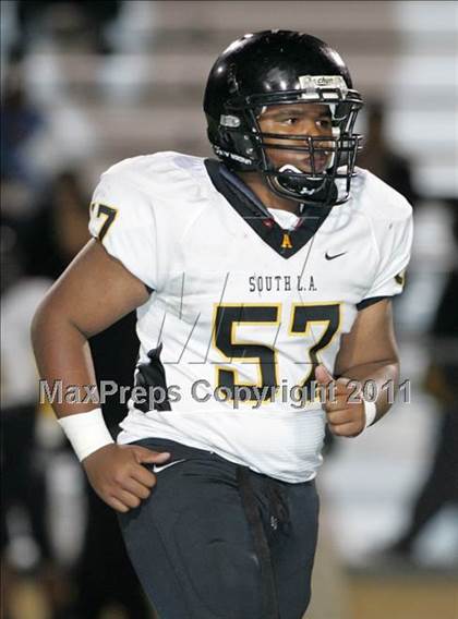 Thumbnail 3 in View Park vs. Animo South Los Angeles (CIF LA City Section D3 Final) photogallery.