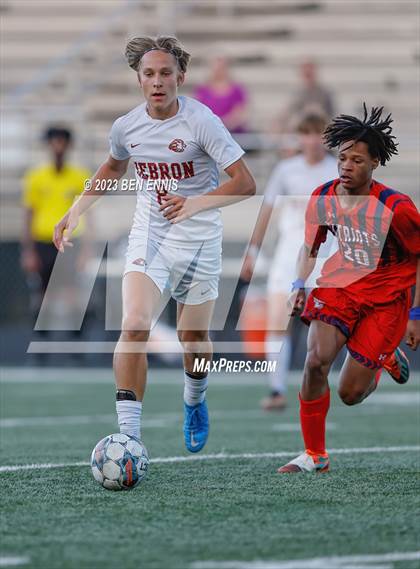 Thumbnail 3 in Hebron Christian Academy vs Sandy Creek (GHSA 3A Second Round) photogallery.