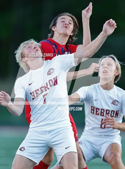 Thumbnail 2 in Hebron Christian Academy vs Sandy Creek (GHSA 3A Second Round) photogallery.